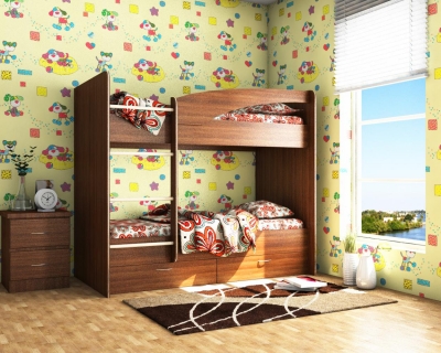 Кровать детская двухъярусная (Техномебель)
